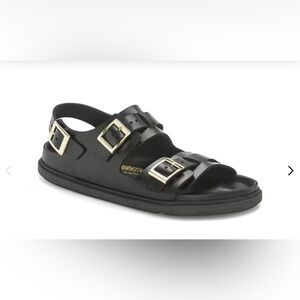 Birkenstock limited edition Canne Black Leather Sandals
